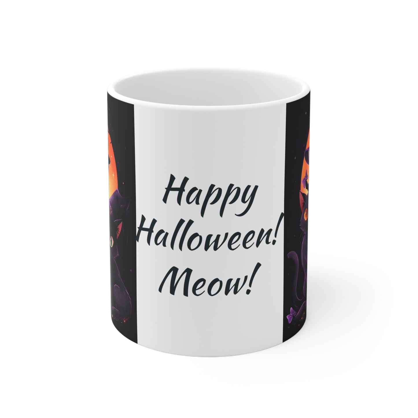 White Mug 11oz I Love My Mummy Happy Halloween Cat Kitty
