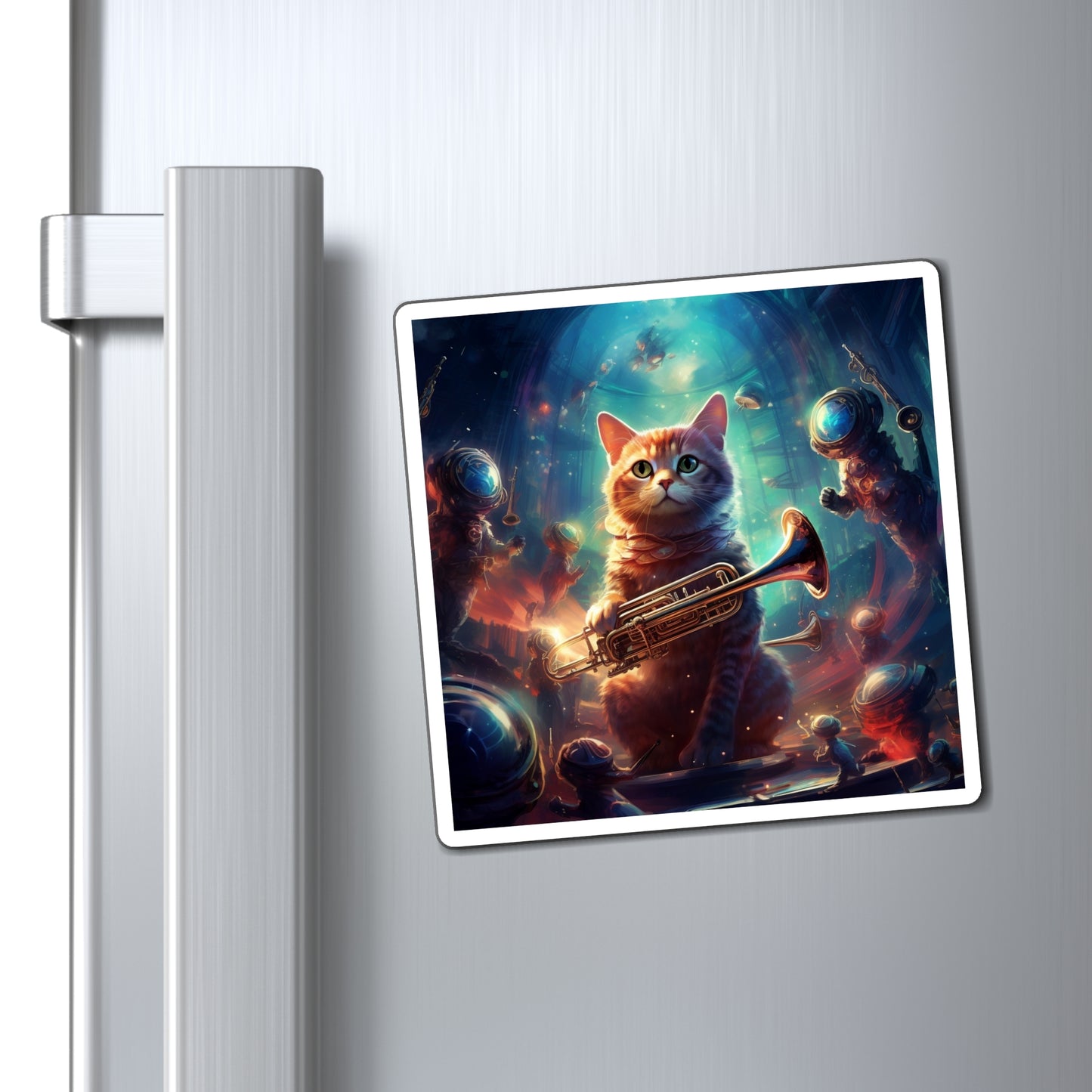 Magnets Fantasy Futuristic Cat Home Kitchen Decor Refrigerator Magnet