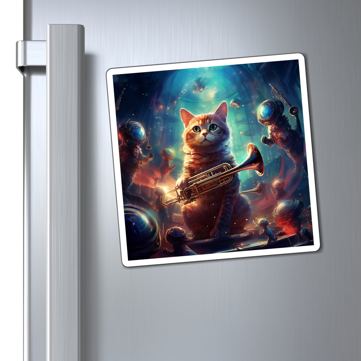 Magnets Fantasy Futuristic Cat Home Kitchen Decor Refrigerator Magnet