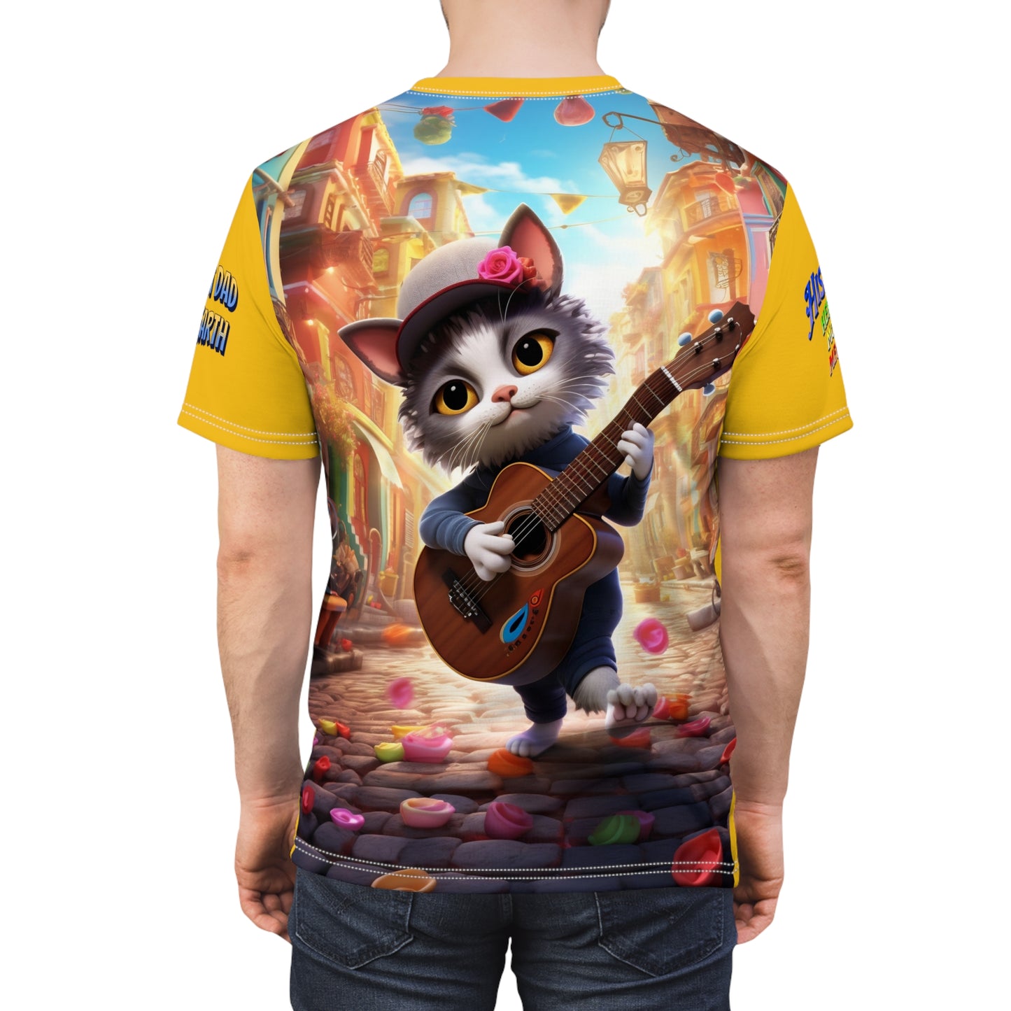 Unisex T-Shirt Guitar Musician Cat Hispanic Heritage Month Costume Tee