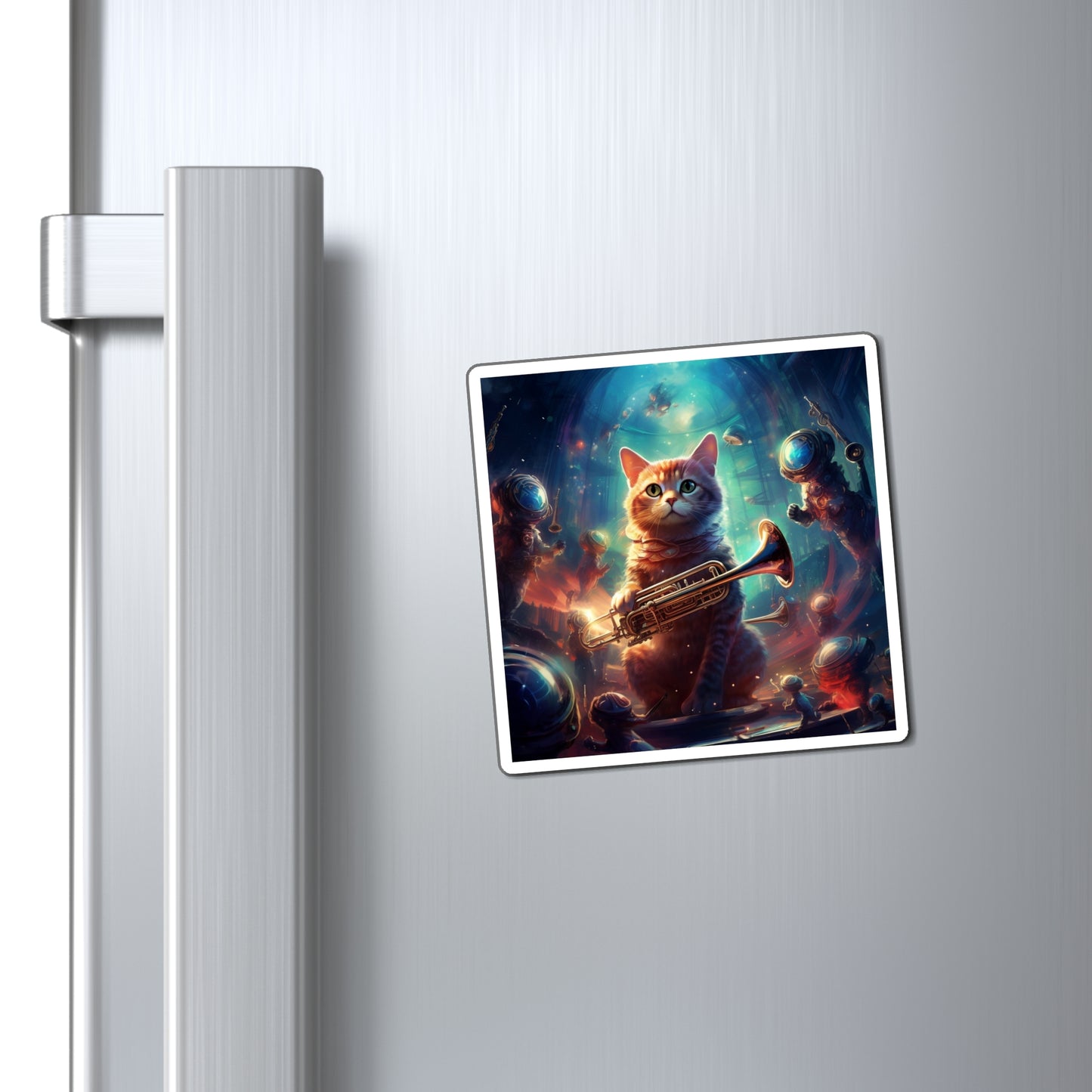 Magnets Fantasy Futuristic Cat Home Kitchen Decor Refrigerator Magnet